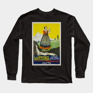 La Vittoria, Courmayeur, Acque minerali, Poster Long Sleeve T-Shirt